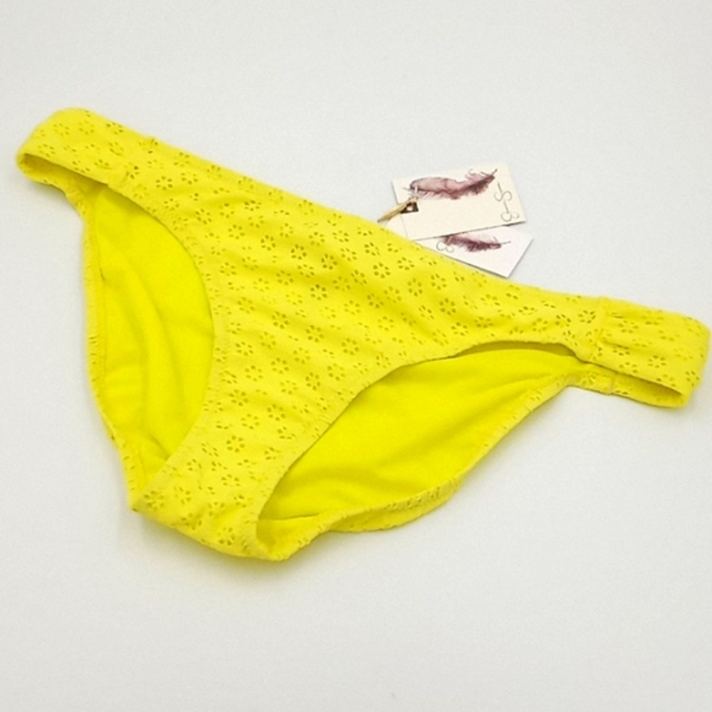 Jessica Simpson Sweet Tooth‎ Shirred Hipster Bottom Yellow XL